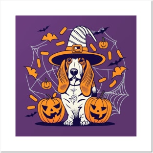 Basset Hound Pumpkin Posters and Art